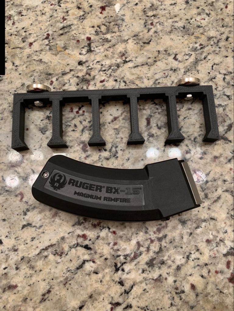 Ruger bx 22 WMR magnum Carbon Fiber Gun Magazine Storage Carbon