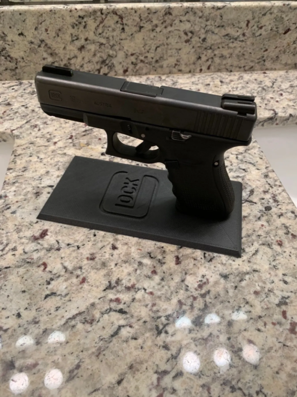 Glock 9mm 40 caliber pistol stand display